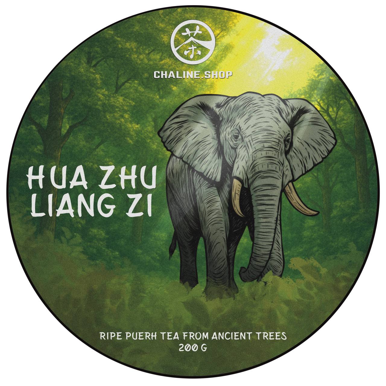 Pressed Raw Pu-erh Tea - Шэн пуэр со старых деревьев горы "Хуа Чжу Лян Цзы" марки "Чайная Линия" 200 г