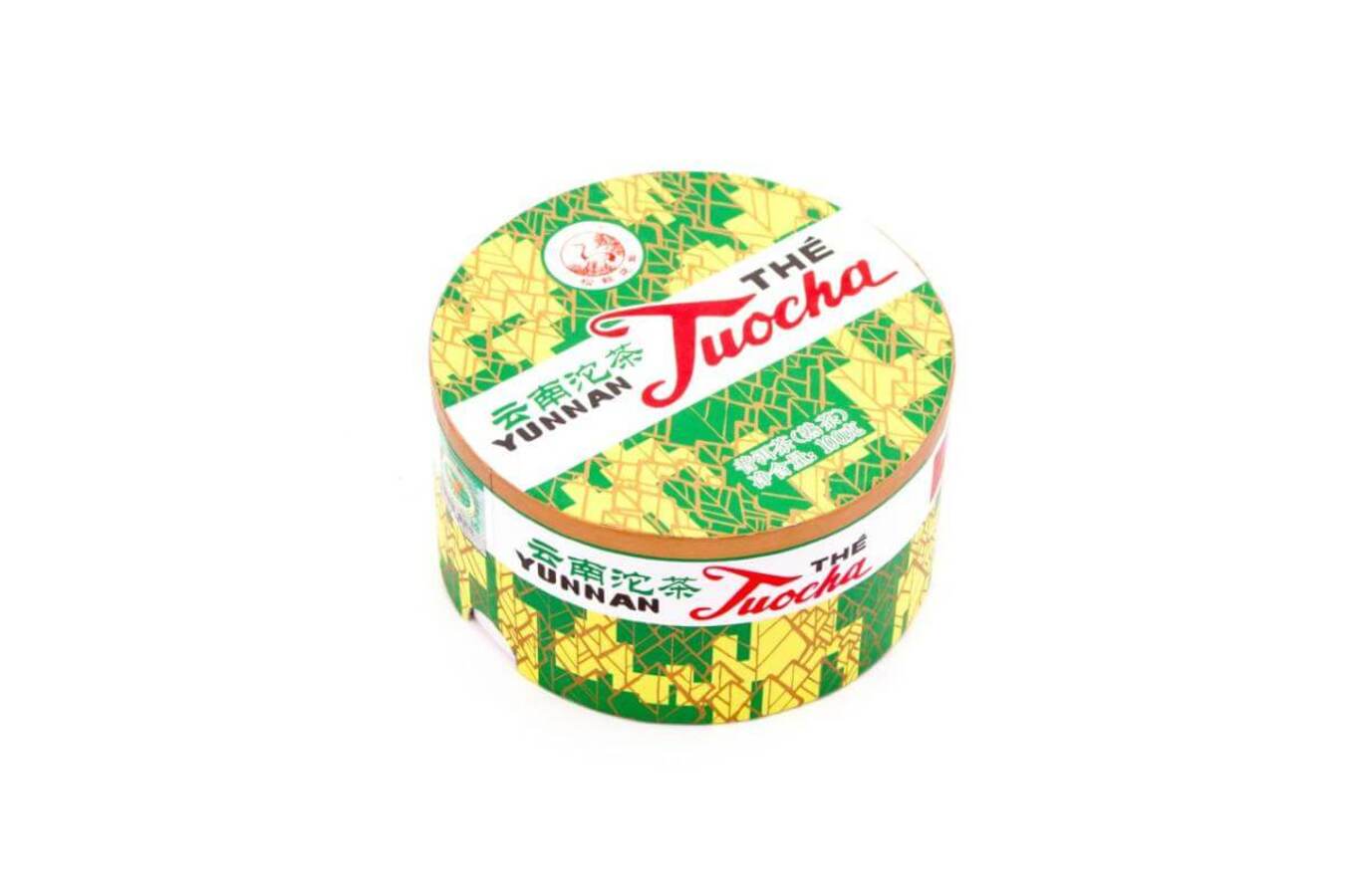 Pressed Rip Pu-erh Tea - Shu puer 2018 "Lux" brand "Pine and Crane" factory "Xiaguan" nest 100 g