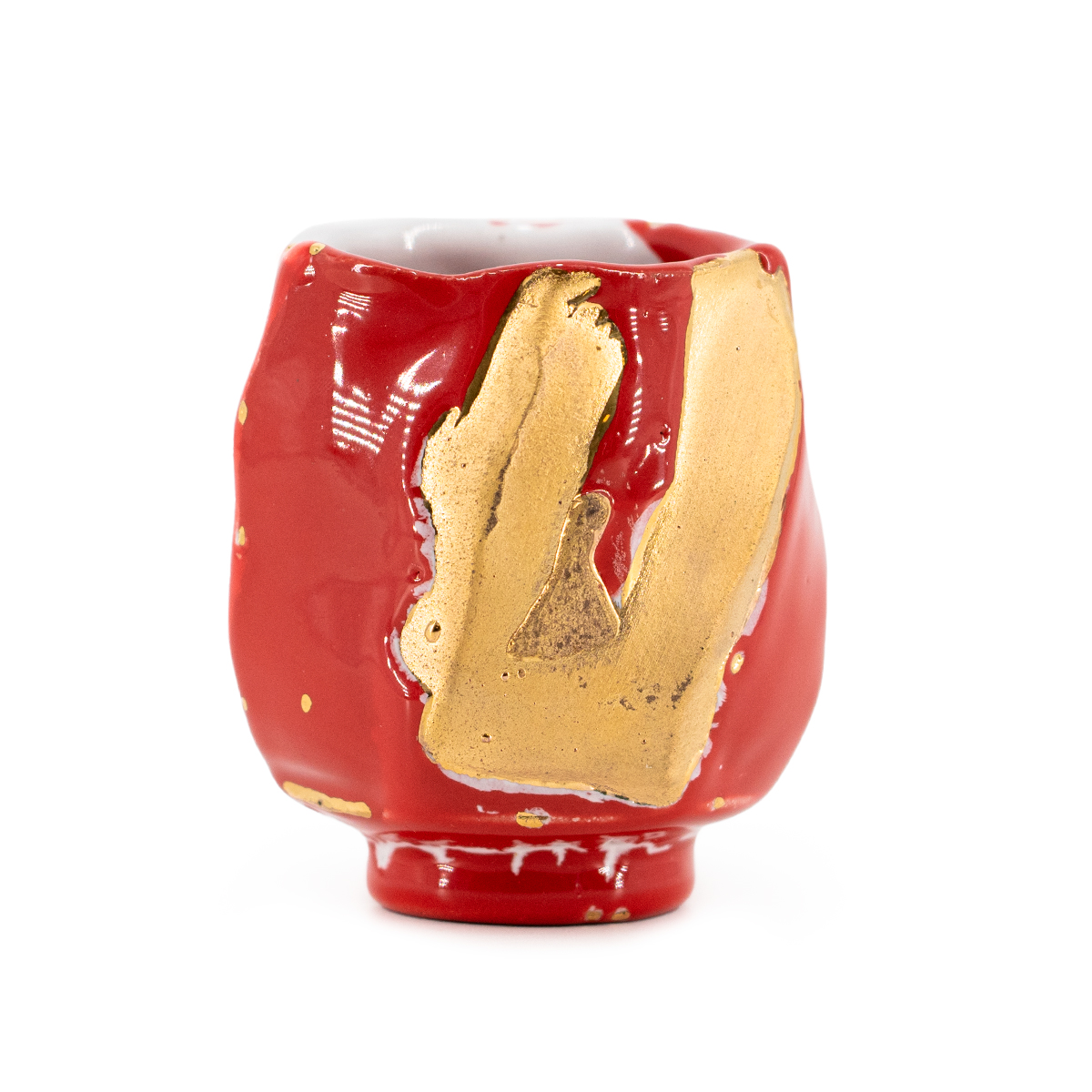 Ceramic bowl Sino "White and red" by master Huang Ronghua, 130 ml | 茶杯. Price: ₽20,630 rub.