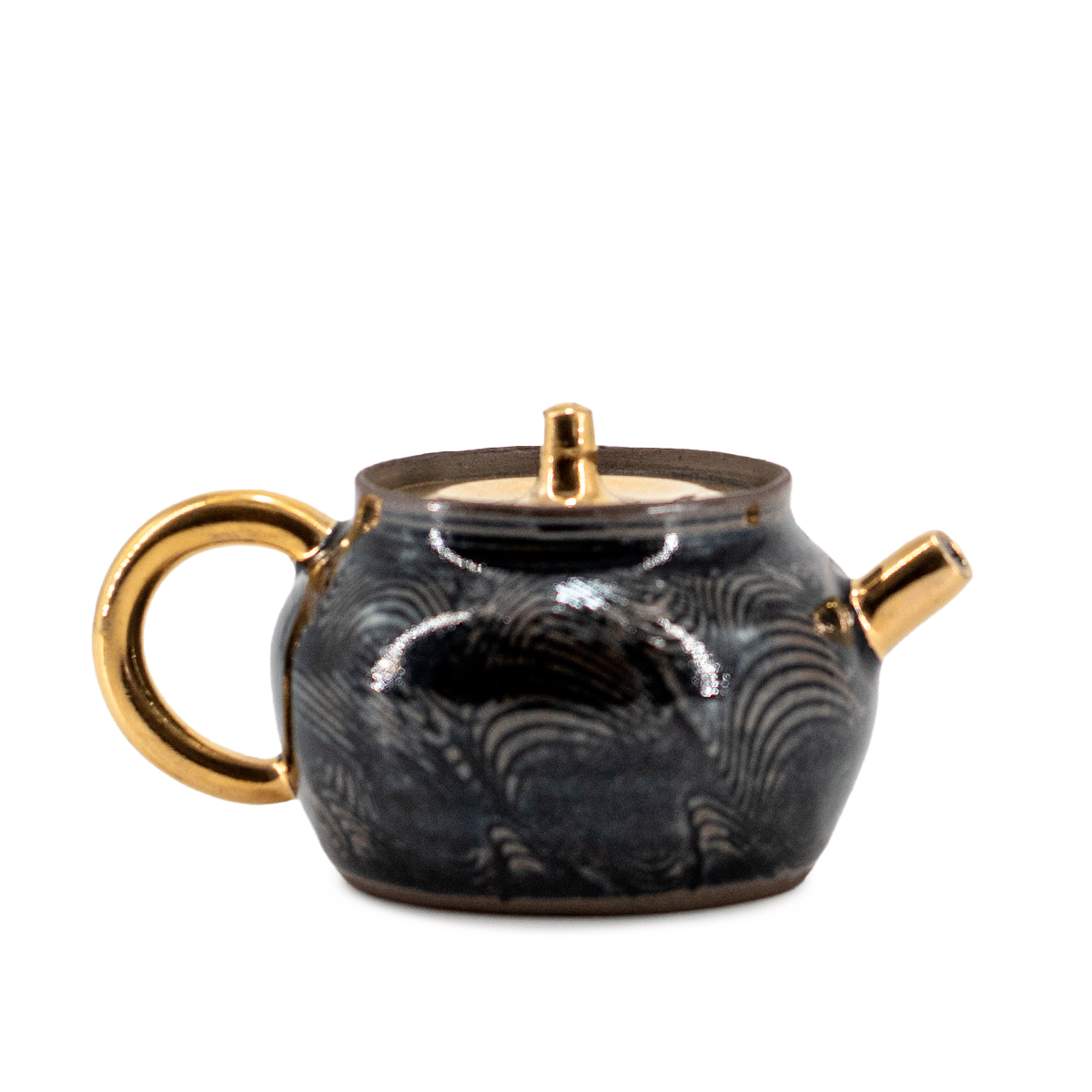 Clay teapot "Golden Sky at Night", 120 ml.. Price: ₽12,190 rub.