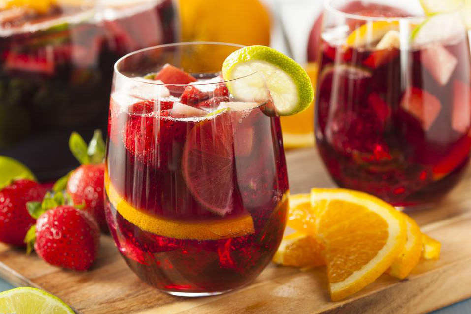 Tea and alcohol. Tea punches