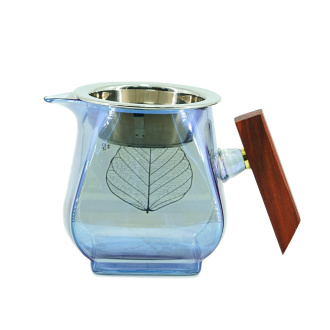Glass chahai with a strainer and wooden handle "Neon", 440 ml. Price: ₽2,680 rub.