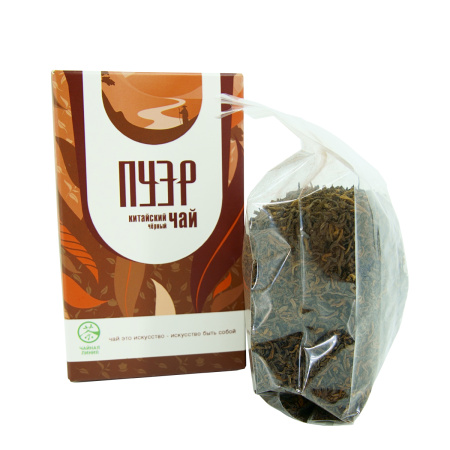 Chaline Pu-erh Tea - Шу пуэр "Китайский чёрный чай" марки "Чайная Линия", 100 г, 