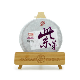 Pressed Raw Pu-erh Tea - Пурпурный шэн пуэр 2019 г. "Пурпурные почки" завода "Чжоуши" 200 г