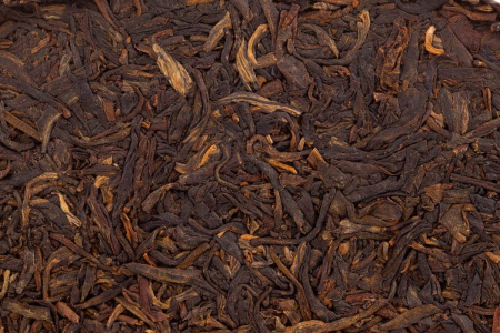 Pressed Raw Pu-erh Tea - Sheng pu-erh 2014 "Mountain Melody" of the "Pine and Crane" brand from the "Xiaguan" factory, cake 357 g, 