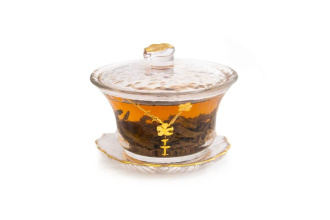 Glass Gaiwan "Golden Flower", 150 ml. Price: ₽3,110 rub.