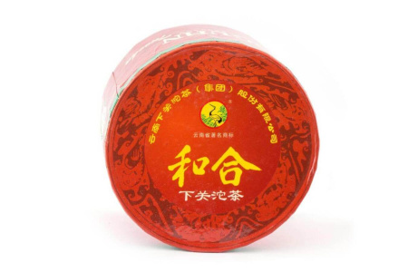 Pressed Raw Pu-erh Tea - Sheng puer 2006 "Harmony" brand "Pine and Crane" factory "Xiaguan" nest 125 g, 