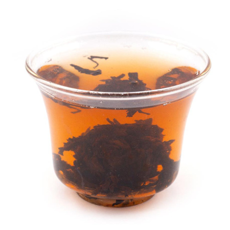 Pressed Rip Pu-erh Tea - Шу пуэр 2017 г. "Биндао лаошу лунчжу" марки "Кайшуньхао"., 