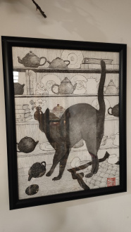 Painting "Successful Jump", graphics, paper, ink. Nikolay Leushin. Price: ₽3,500 rub.