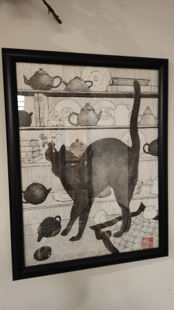 "A Lucky Jump," drawing, paper, ink. Nikolai Leushin. Price: ₽3,500 rub.