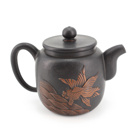 Jianshui clay teapot, Yunnan, "Fish on the seabed", 200 ml. Price: ₽17,000 rub.