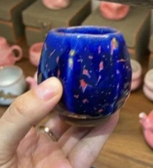 Пиала авторская ручной работы "Сапфировая" 75 мл | 茶杯. Price: ₽9,319.20 rub.