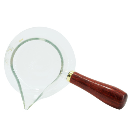 Glass chahai with a wooden handle "Golden Magnolia Branch", 390 ml. Price: ₽2,530 rub.