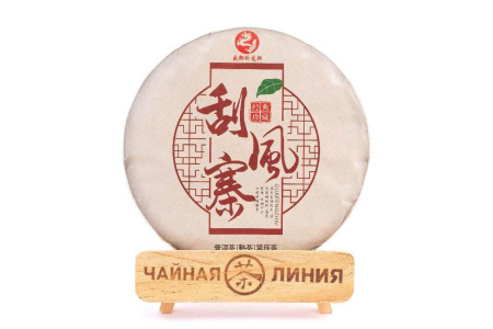 Pressed Rip Pu-erh Tea - Shu Pu-erh 2019 "Windy Village of the Yiwu Mountains" from the Zhoushi factory, 357 g, 