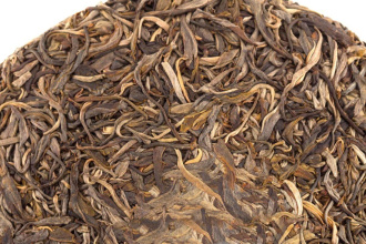 Pressed Raw Pu-erh Tea - Sheng pu-erh 2018 "Wuliangshan" brand "Kaishunhao" 357 g, 