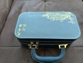 Походный чайный сервиз с кожаным кейсом "Кругосветное путешествие". Price: ₽7,030 rub.