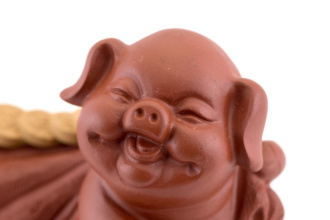 Tea toy "Red Pig with a Money Bag". Price: ₽2,960 rub.