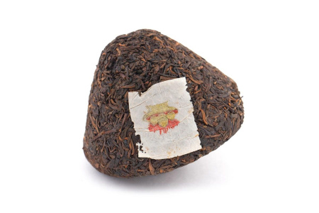 Pressed Rip Pu-erh Tea - Шу пуэр 2004 г. марки "Священное пламя" завода "Сягуань" гриб 250 г, 