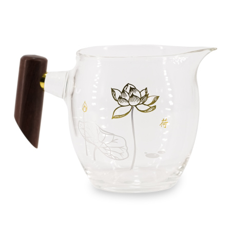 Glass chahai with wooden handle "Sacred flower", 350 ml.. Price: ₽2,400 rub.