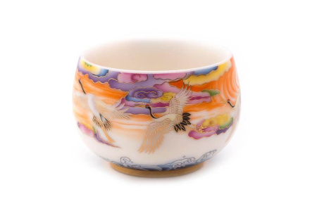 Porcelain bowl (cup) "Crane in the Sky", 200 ml. | 茶杯. Price: ₽12,980 rub.