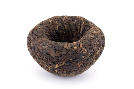 Pressed Raw Pu-erh Tea - Sheng pu-erh 2005 "Premium grade" of the "Pine and Crane" brand from the "Xiaguan" plant, 100 g, 