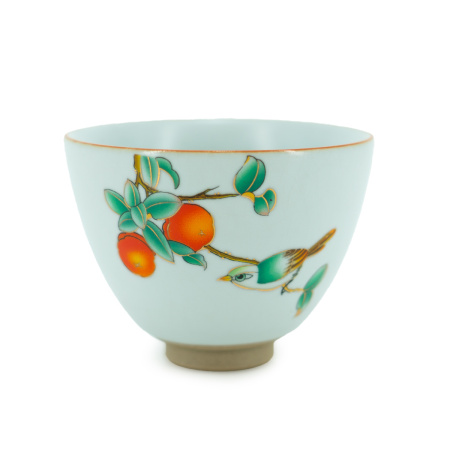 Porcelain bowl "Tree with tangerines" 85 ml | 茶杯. Price: ₽1,540 rub.