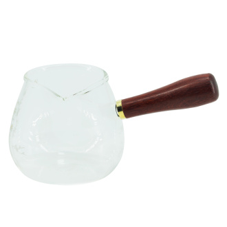 Glass chahai with a wooden handle "Golden Magnolia Branch", 390 ml. Price: ₽2,530 rub.