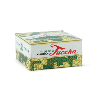 Pressed Rip Pu-erh Tea - Шу пуэр 2007 г. "Гнездо Ся гуань" марки "Сосна и журавль" завода "Сягуань" гнездо 250 г