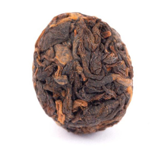 Pressed Rip Pu-erh Tea - Шу пуэр 2017 г. "Биндао лаошу лунчжу" марки "Кайшуньхао"., 