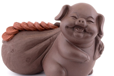 Tea toy "Pig with a money bag". Price: ₽2,960 rub.