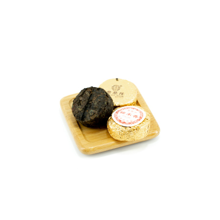 Pressed Rip Pu-erh Tea - Shu Pu'er 2014 "Nomi Xian" tablet 6 g, 
