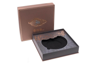 Gift packaging for the "Pressed White Tea" pancake. Price: ₽3,350 rub.