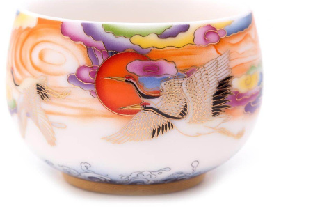 Porcelain bowl (cup) "Crane in the Sky", 200 ml. | 茶杯. Price: ₽12,980 rub.