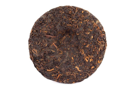 Pressed Rip Pu-erh Tea - Shu Puer 2018 "Brothers, the Wind Has Risen" brand "Dai" from the Menghai factory, 100g cake, 