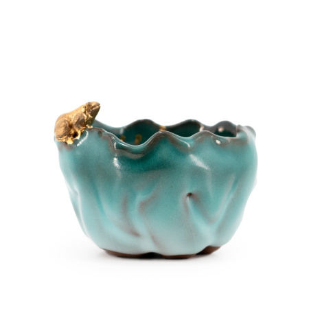 Celadon bowl "Turquoise Lake" by master Huang Ronghua, 85 ml. | 茶杯. Price: ₽8,030 rub.