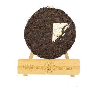 Pressed Rip Pu-erh Tea - Shu pu-erh 2014 "Yiwu" from the "Zhoushi" plant, 357 g, 