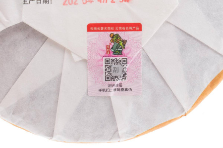 Pressed Rip Pu-erh Tea - Shu Puer 2020 "Red Thread of Yiwu Mountains" by Chashuwan Plant 357 g, 
