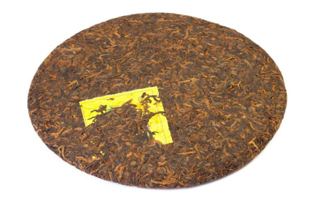 Pressed Rip Pu-erh Tea - Shu Pu'er 2017 "Laoshu Jingya Gongcha" brand "Kaishunhao" 357 g, 