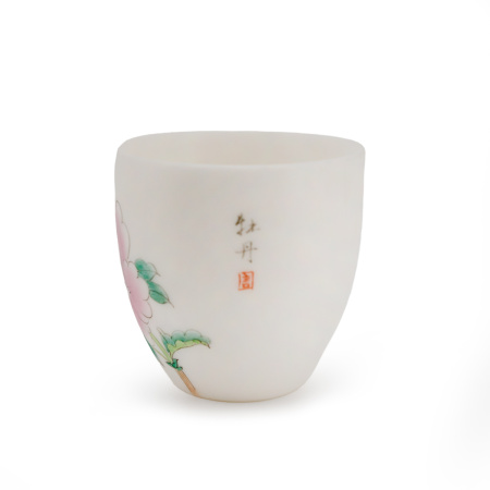 Пиала керамическая ручной росписи "Цветущий пион", 65 мл. | 茶杯. Price: ₽3,200 rub.