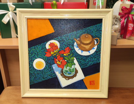 "Time Between Petals," oil on canvas, 40x40 cm. Nikolai Leushin. Price: ₽6,000 rub.