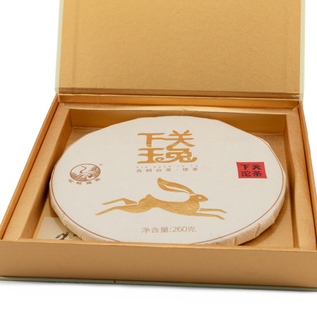 Buy, white tea Yueguang Bai Gu Shu 2023 (White Pu-erh from centuries-old trees) from the Xiaguan factory, 260g cake
