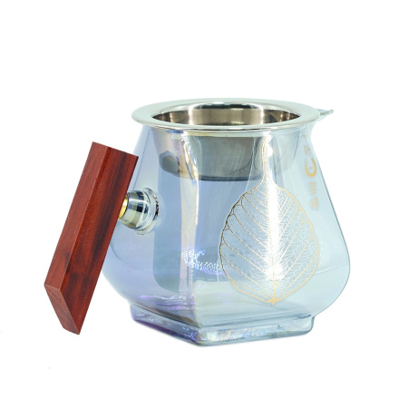 Glass chahai with a strainer and wooden handle "Neon", 440 ml. Price: ₽2,680 rub.