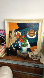 "Time Between Petals," oil on canvas, 40x40 cm. Nikolai Leushin. Price: ₽6,000 rub.