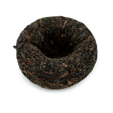 Pressed Rip Pu-erh Tea - Шу пуэр 2022 г. "Черное золото Баньчжан" завода "Чжоуши " 100 г, 