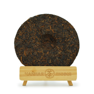 Pressed Rip Pu-erh Tea - Шу пуэр 2013 г. "Цветение" завода "Чжоуши" 360 г, 
