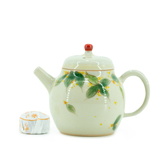 Hand-painted celadon teapot "Leaves" 110ml. Price: ₽4,330 rub.