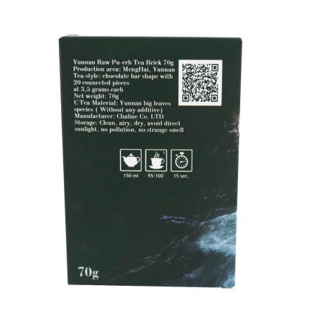 Pressed Raw Pu-erh Tea - Sheng pu-erh Travel tea "Raw pu-erh tea", 70 g, 