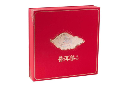 Gift packaging for the "Pressed Red Tea" pancake. Price: ₽3,490 rub.