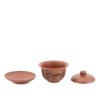 Ceramic gaiwan from Yixing, Jiangsu "Landscapes of Jiangnan Province", 130 ml.. Price: ₽8,580 rub.
