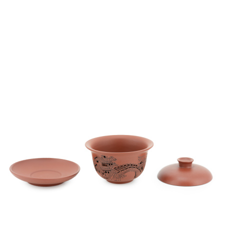 Ceramic gaiwan from Yixing, Jiangsu "Landscapes of Jiangnan Province", 130 ml.. Price: ₽8,580 rub.
